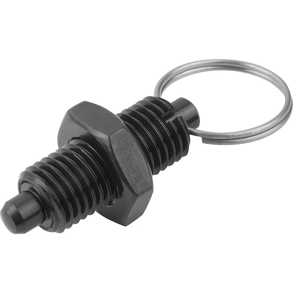 Indexing Plunger Without Collar Size:3 D1=M16X1, 5, D=8, Form:U With Locknut, Steel Hardened